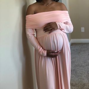 Maternity pink dress